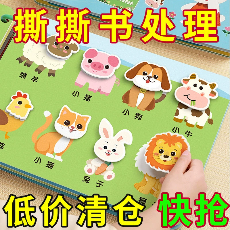 Тихая книжная липучка, порванная книга