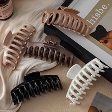 夏季软硅胶鲨鱼夹女网红气质防磕碰抓夹后脑勺不硌头发夹发卡头饰
