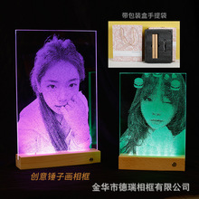 锤子玻璃画充电款画合金锤画高级感生日礼物送女朋友装饰画批发