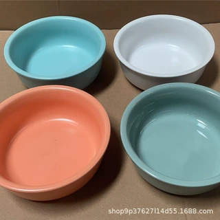 宠物陶瓷碗大号护颈陶瓷狗碗狗盆宽边圆形宠物食盆防打翻新款创意