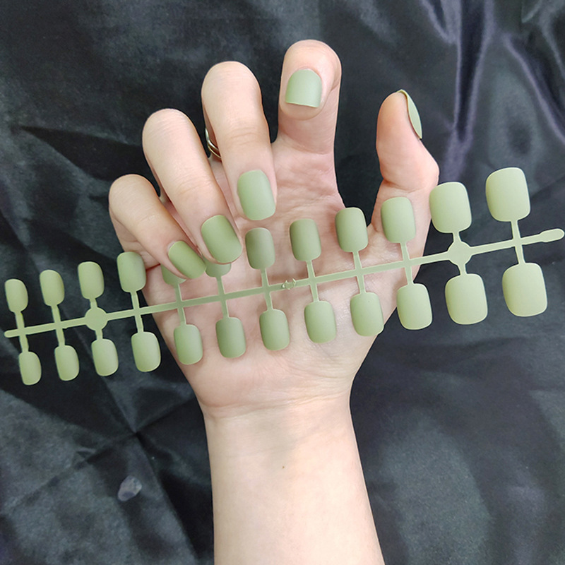 Directo de fábrica corto cuadrado redondo mate esmerilado múltiples productos de uñas parche de uñas falso desgaste tira de uñas