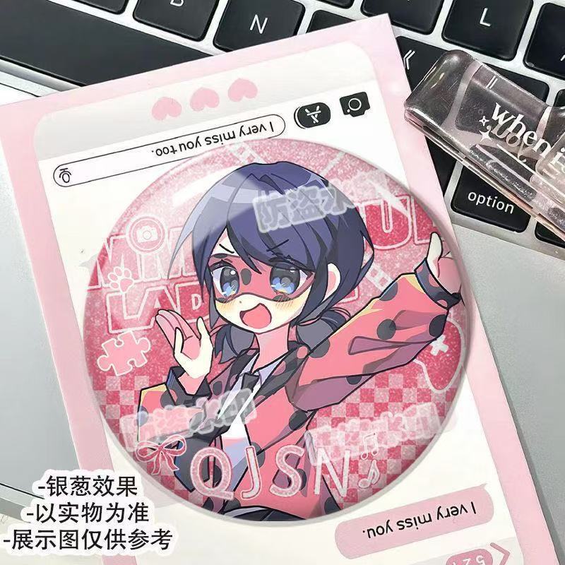 奇跡の女の子 てんとう虫レディ 黒猫ノア 周辺ブローチ 缶レーザーバッジ ギフトペンダント|undefined