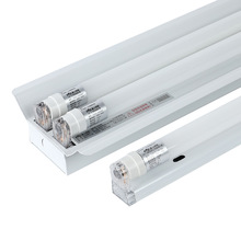LED日光灯支架1.2米T8节能教室工厂工作台36W80W双管带罩超亮灯管