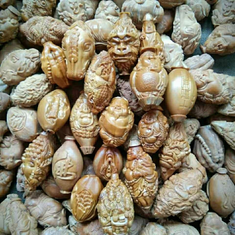 橄榄核半成品机雕半成品毛坯料练手料批发速卖通超市一件批发代销