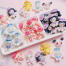 可爱卡通三丽鸥树脂直孔串珠diy手机链手链项链串珠材料饰品配件