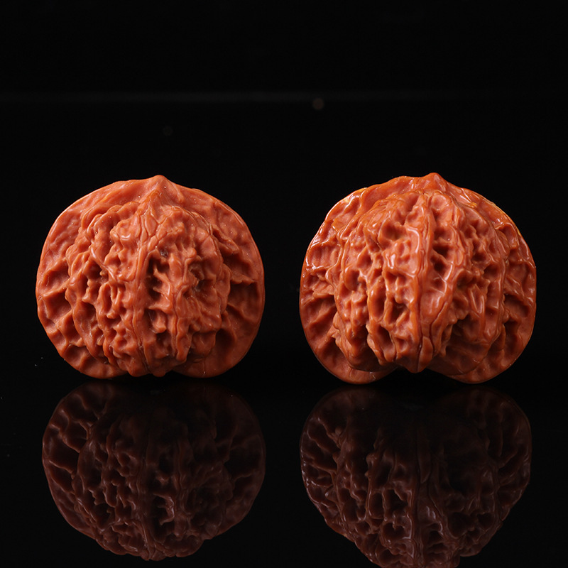 文玩核桃把玩核桃文玩狮子头精品四座楼特大官帽闷白苹果园麻核桃