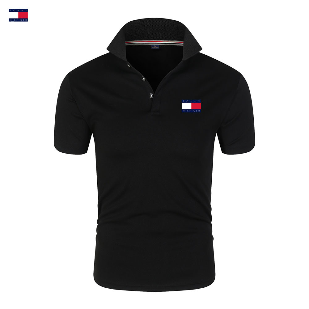 Foreign Trade Men's Summer Polo Shirt Casual Sports Short-sleeved Trendy Fashion Turtleneck Top in stock