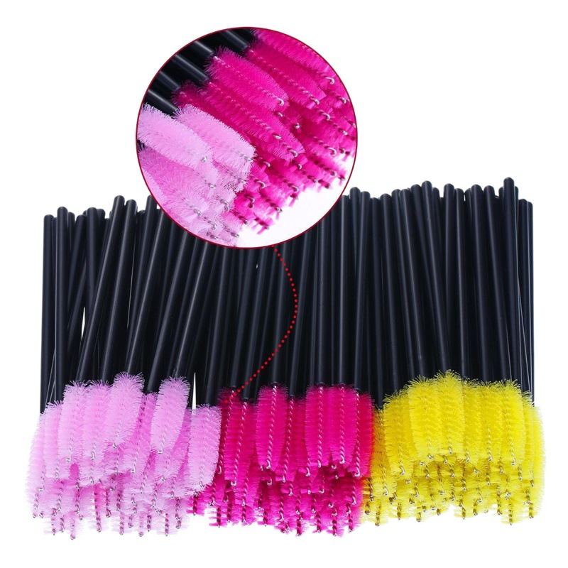 Suministro suficiente cepillo de pestañas desechable mini ceja peine curling herramienta de maquillaje de pestañas