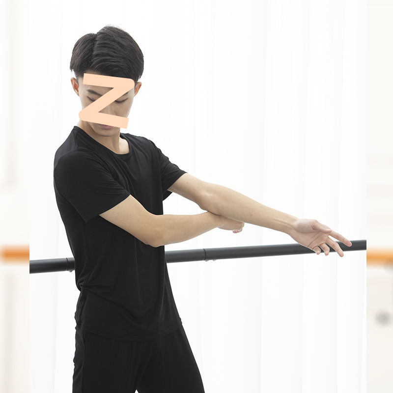 Black round neck short sleeves