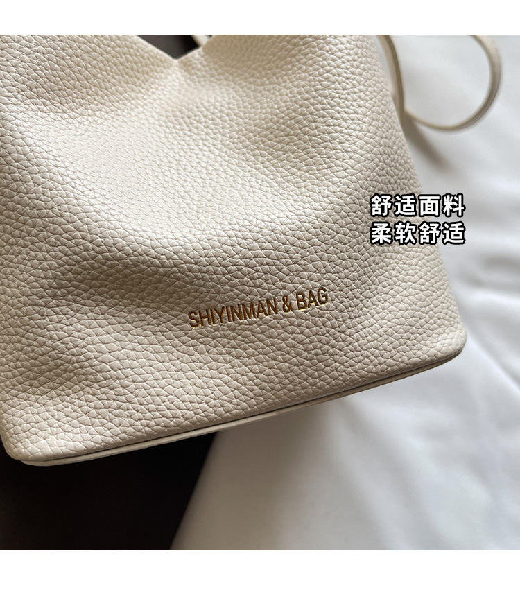 Korean style bucket bag 2025 Summer new style, trendy and versatile, women's crossbody, niche and super popular single-shoulder bag Specification drawing