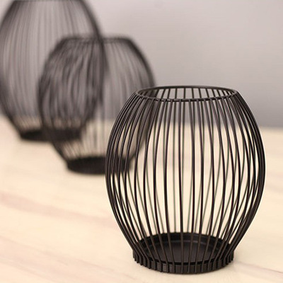 欧式铁艺烤漆底座蜡台 婚庆装饰道具烛台 创意家居客厅蜡烛座摆件|ru