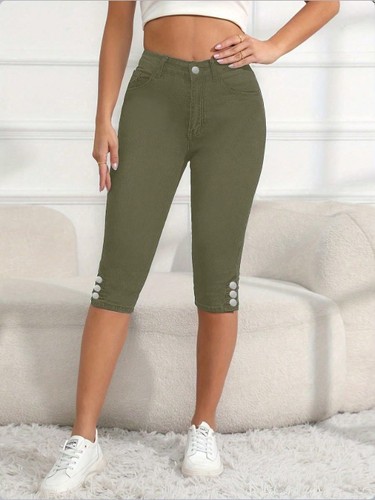 ATC08398 European and American Style Tight Jeans Seven-Eighths Length Versatile Casual