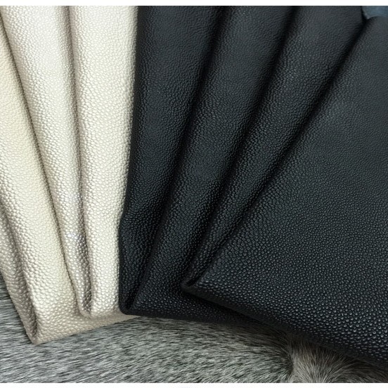 白色二层牛皮珍珠鱼纹魔鬼鱼纹真皮皮料