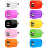 Foot 1A color double -port 2USB mobile phone charger 5V 2 usb travel adapter cross -border wholesale