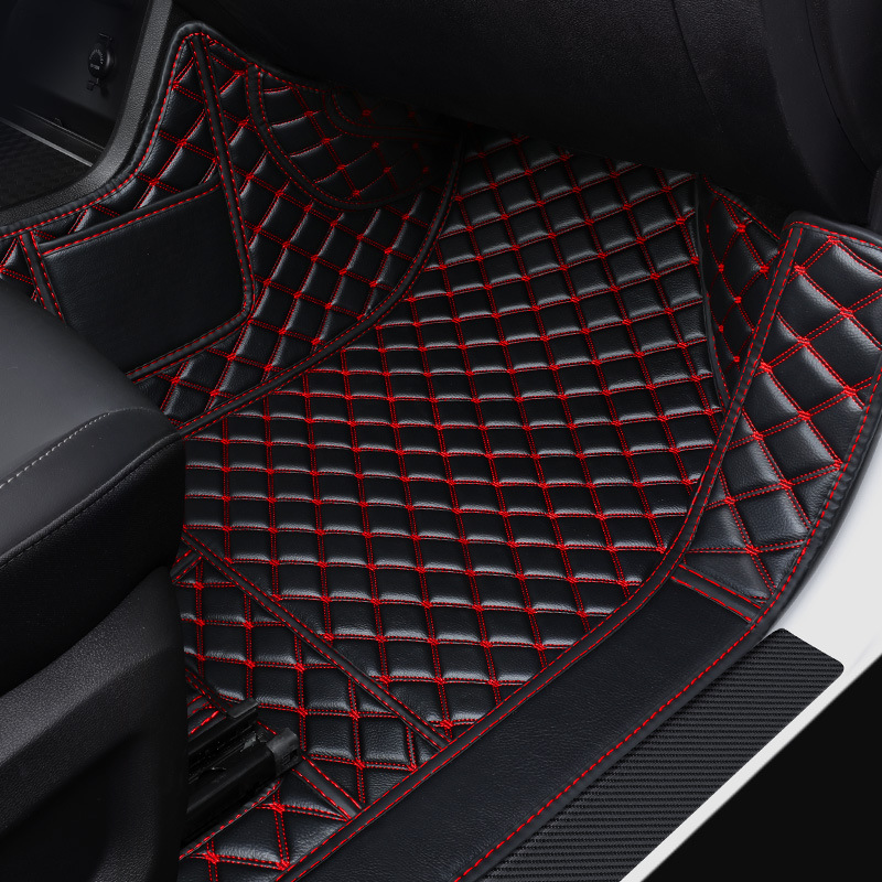 Shiyong – Universal Foot Pad main and passenger - passenger-single-layer-black-red-thread