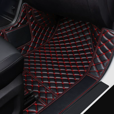 Universal Foot Pad the Main and Passenger Seats, Special - co-pilot-single-layer-black-red-line