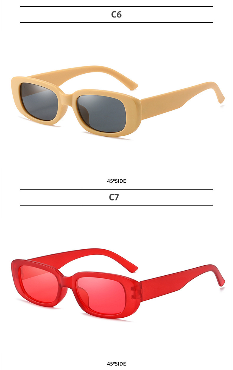 50g Weight Full Frame Glasses Structure Sunglasses Classification PC, UV400 Protection Lens Material Square Glasses Style Outdoor, Travel Occasion Solid Color Pattern Unisex Gender Casual, Simple Style Style Casual Simple Style Solid Color PC UV400 Protection Square Full Frame Women's Sunglasses 10