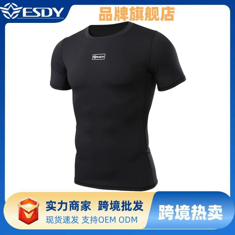ESDY Raider тактическая короткая рукав Уличная присоска Спортивная Фитнес камуфляжная Мужская Базовая летняя футболка с питоном