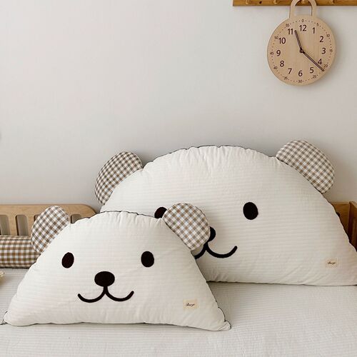 Korean Instagram quilted large backrest 100% cotton washable bed head cushion backrest dumpling pillow waist support removable throw pillow