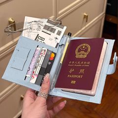2025新款鱼子酱皮料护照夹拉链短款旅行护照包多功能收纳证件包PU