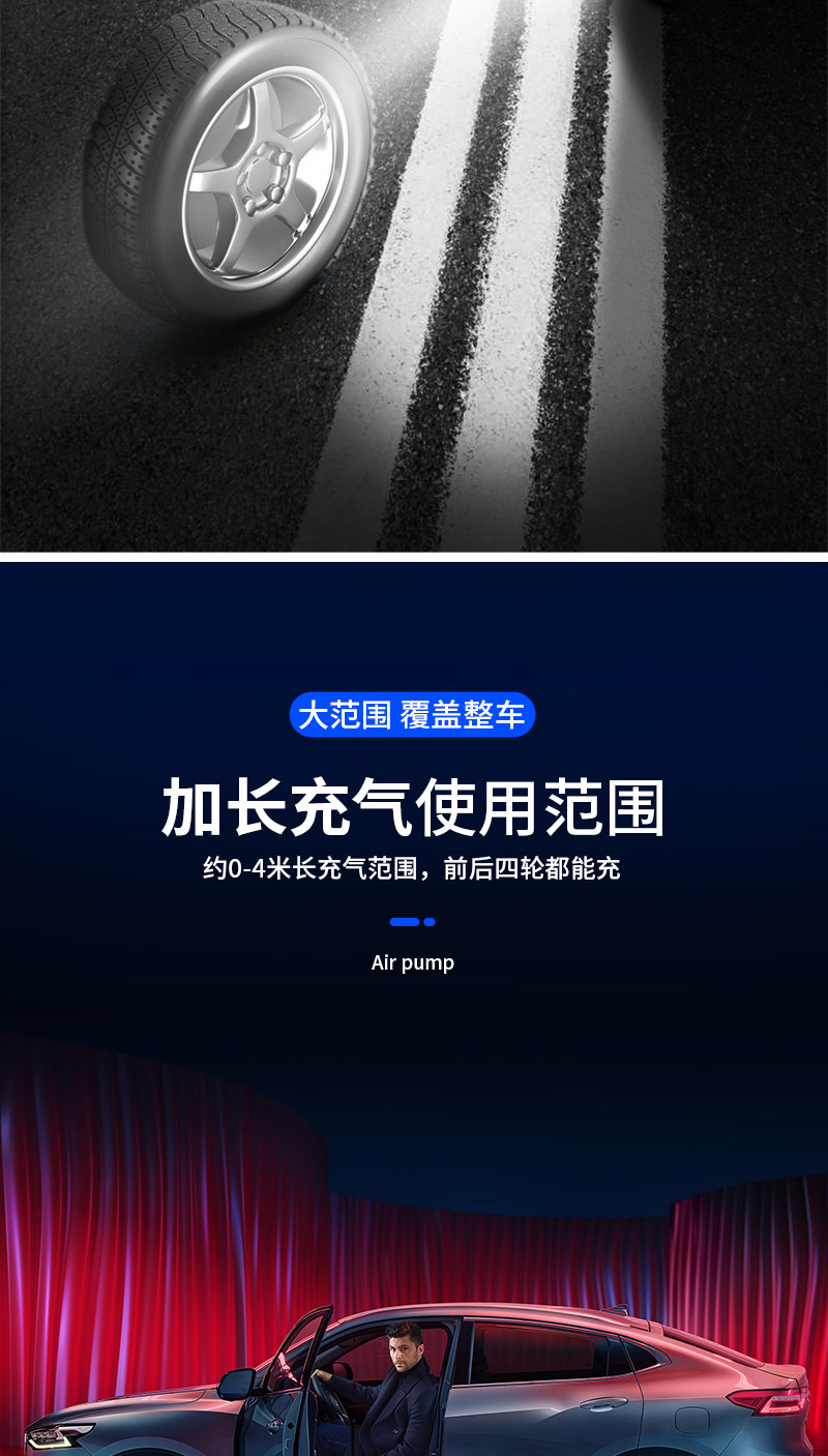 Cross-border new car inflator tire inflator high-power inflator portable digital display intelligent inflator