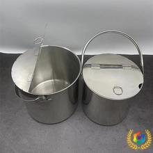 ✅304不锈钢加厚手提糖水桶冰桶 翻盖式糖水桶奶茶店