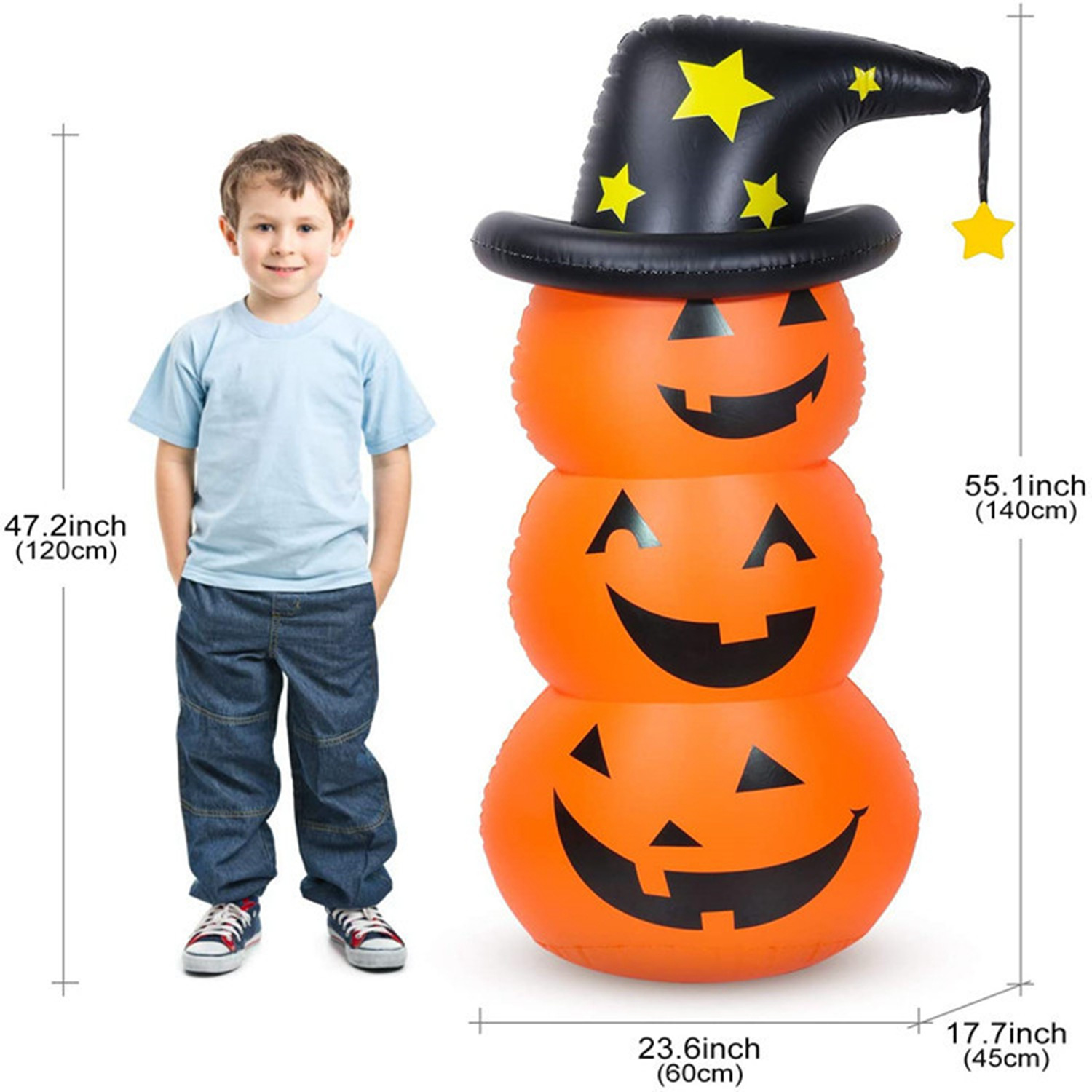 Divertido Inflable Pvc Halloween Calabaza Vaso display picture 1