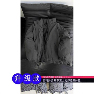 跨境美式复古加厚立领工装棉服男冬季潮牌宽松纯色情侣保暖棉衣潮