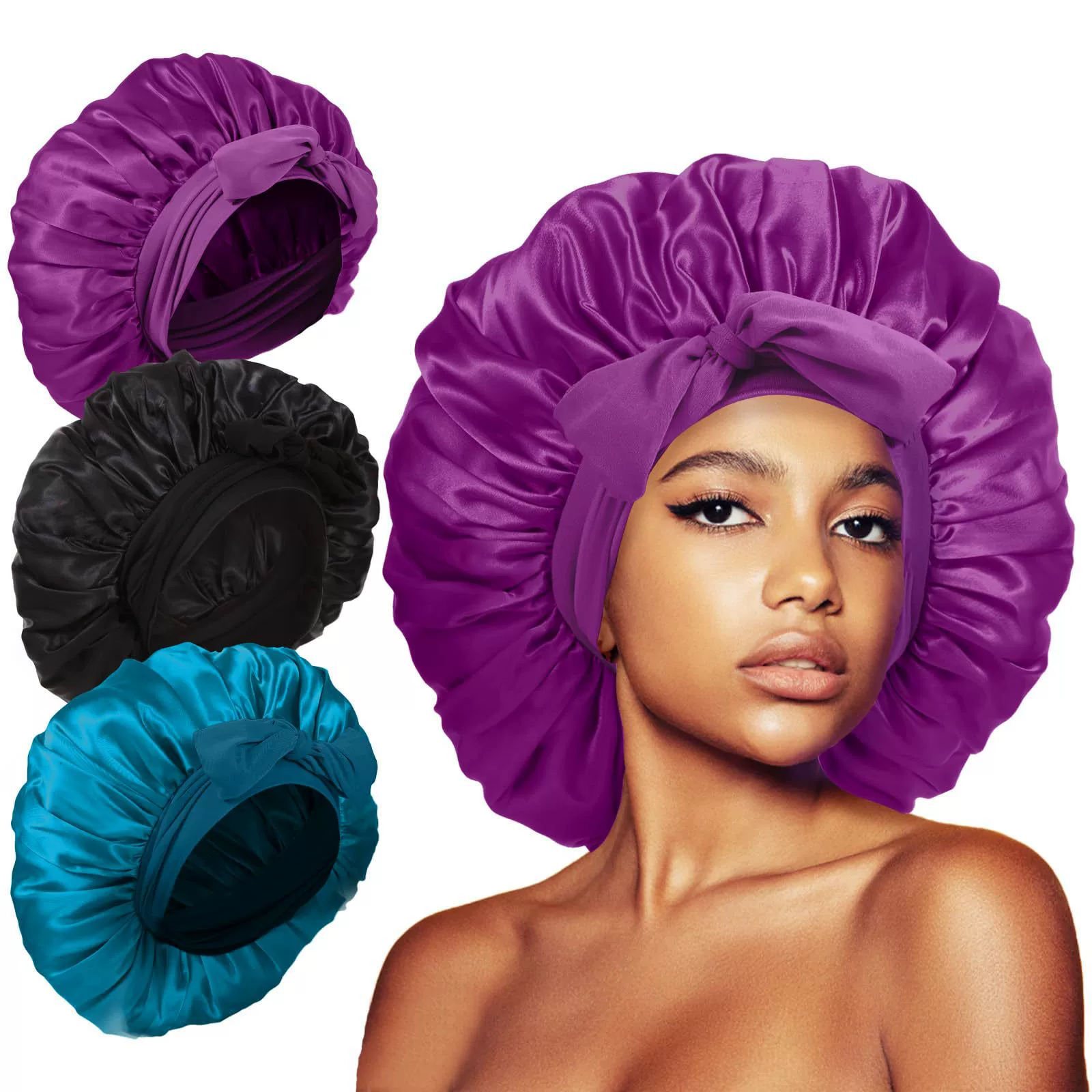 Заводская прямые продажи Seedon streamer круглая шляпа бантик imitation silk красота уход за волосами широкополая шляпа женский головной убор ночная шляпа