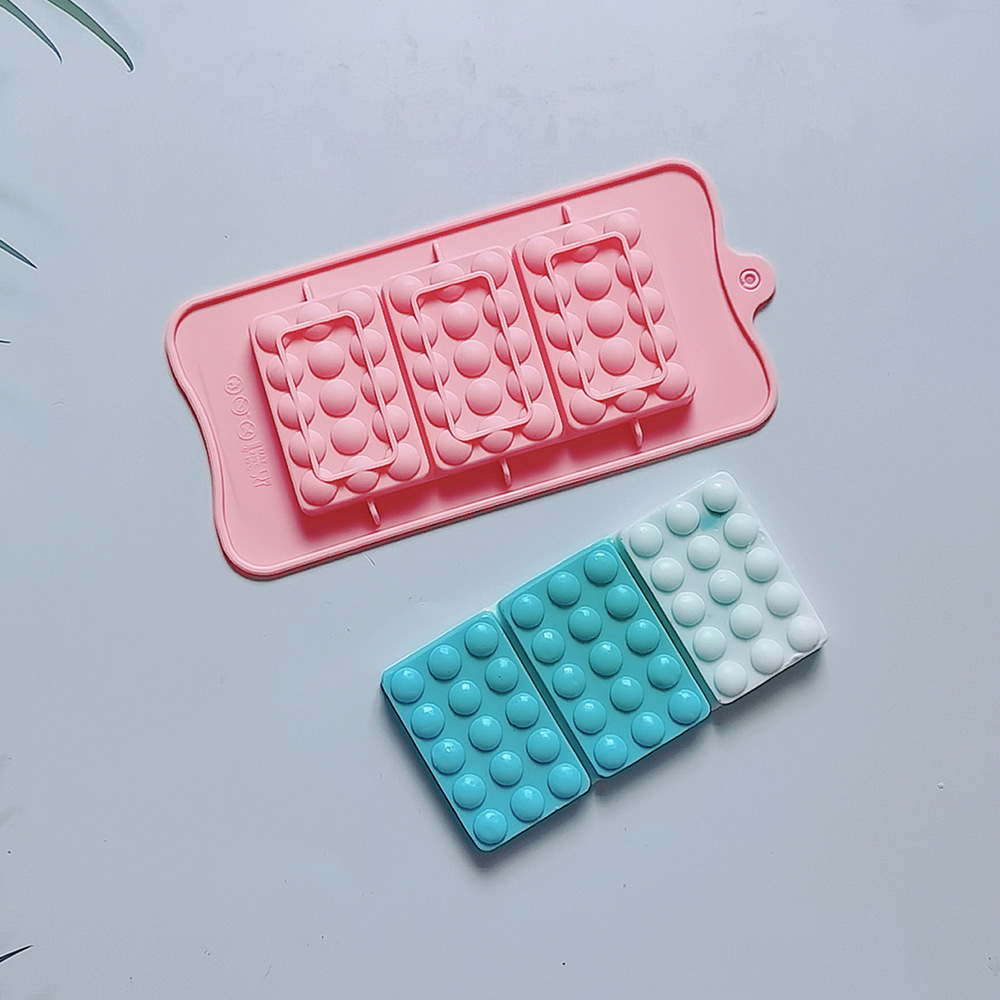 3 chocolate redondo 464 galletas molde de silicona pastel helado pudín molde de postre jabón utensilios