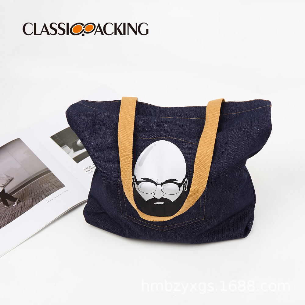 2022 de moda del todo-fósforo del bolso de gran capacidad de un solo hombro bolsa de mezclilla de fábrica al por mayor bolsa de compras Portátil Bolsa de asas