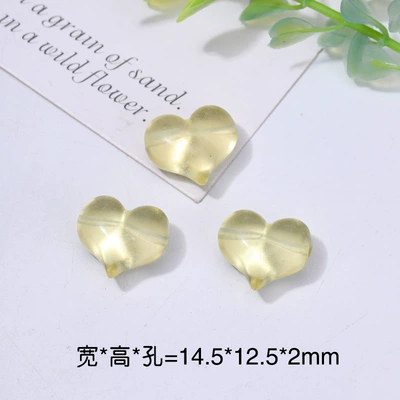 Piezoelectric Citrine Moon Heart Zərgərlik ara hissələri - love-no-2