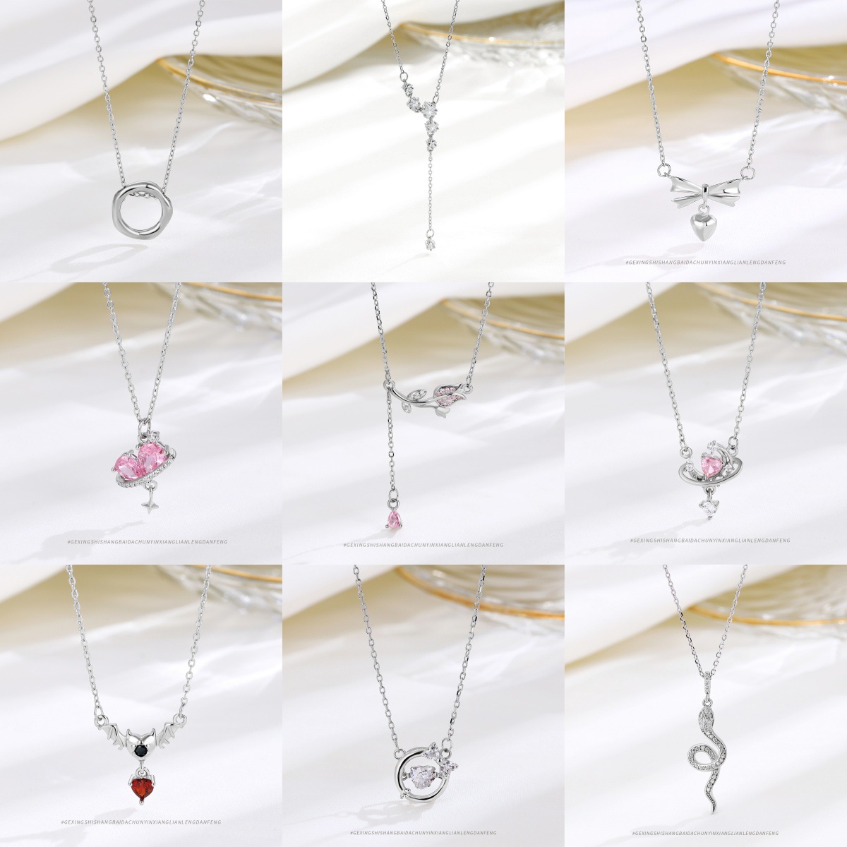 S925 Silver Necklaces for Women Elegant Daily Wear Jewelry