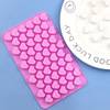 Spot wholesale mini 55 heart -shaped silicone cake mold DIY love, fire paint wax standing mold