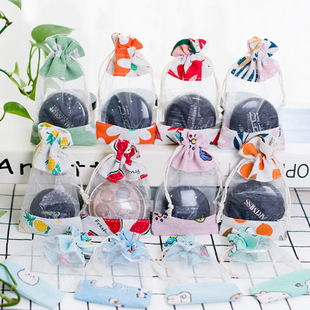 Ready-Made Printed Cotton and Linen Organza Splicing Double-Sided Window Bag Dragon Boat Festival Anti-Mosquito DIY Sachet Bag Sachet Bag