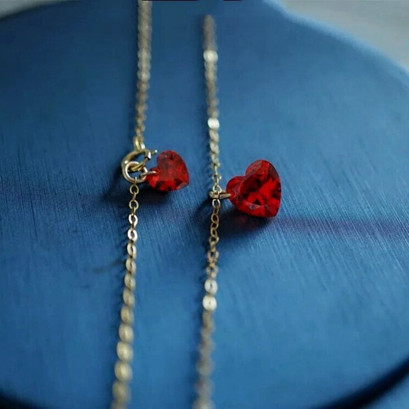 S925 Sterling Silver Plated 14K Gold Heart NecKlace, Simple, Fashionable and Versatile Clavicle Chain for Women, Sweet Hot Selling ins Style S925 Sterling Silver Plated 14K Gold Heart NecKlace, Simple, Fashionable and Versatile Clavicle Chain for Women, Sweet Hot Selling ins Style