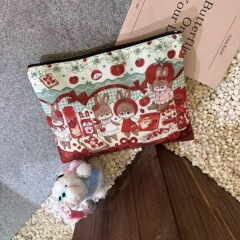 レッドトマトウサギクラッチバッグ女の子のための大容量化粧品バッグポータブルオブジェクト収納袋旅行絶妙なバッグ