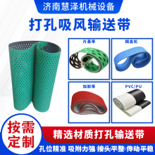 PVC打孔输送带 印刷包装行业打孔吸风皮带  PU打孔带 定位传送带