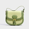 Leather one-shoulder bag for leisure, genuine leather