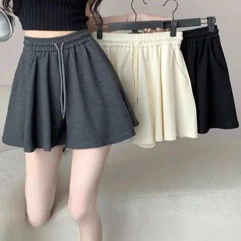 Cross-Border Ballet-Style Casual Sports Shorts for Women, Summer High-Waisted Slimming Loose Wide-Leg Pleated Five-Point Skirt Shorts Cross-Border Ballet-Style Casual Sports Shorts for Women, Summer High-Waisted Slimming Loose Wide-Leg Pleated Five-Point Skirt Shorts