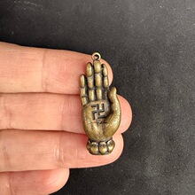 藏式黄铜小元素diy配件莲花佛手吊坠饰品配件