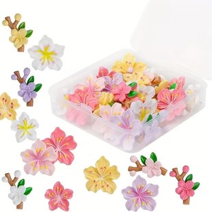 Cross-border new color peach blossom thumbtacks creative DIY photo wall message board decorative nail tacks wholesale