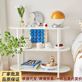 置物架简易落地多层客厅卧室床边收纳架落地多功能储物展示架子
