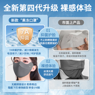 J8 Breathable 2025 Women's Face Mask Summer Sun Protection Mask Light and Anti-Uv New Style Eye Corner High-Value Ice G3