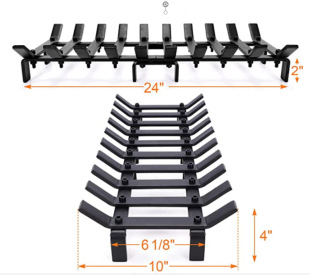 Factory direct iron high temperature firewood rack outdoor wood storage rack fireplace fire rack fireplace wood rack