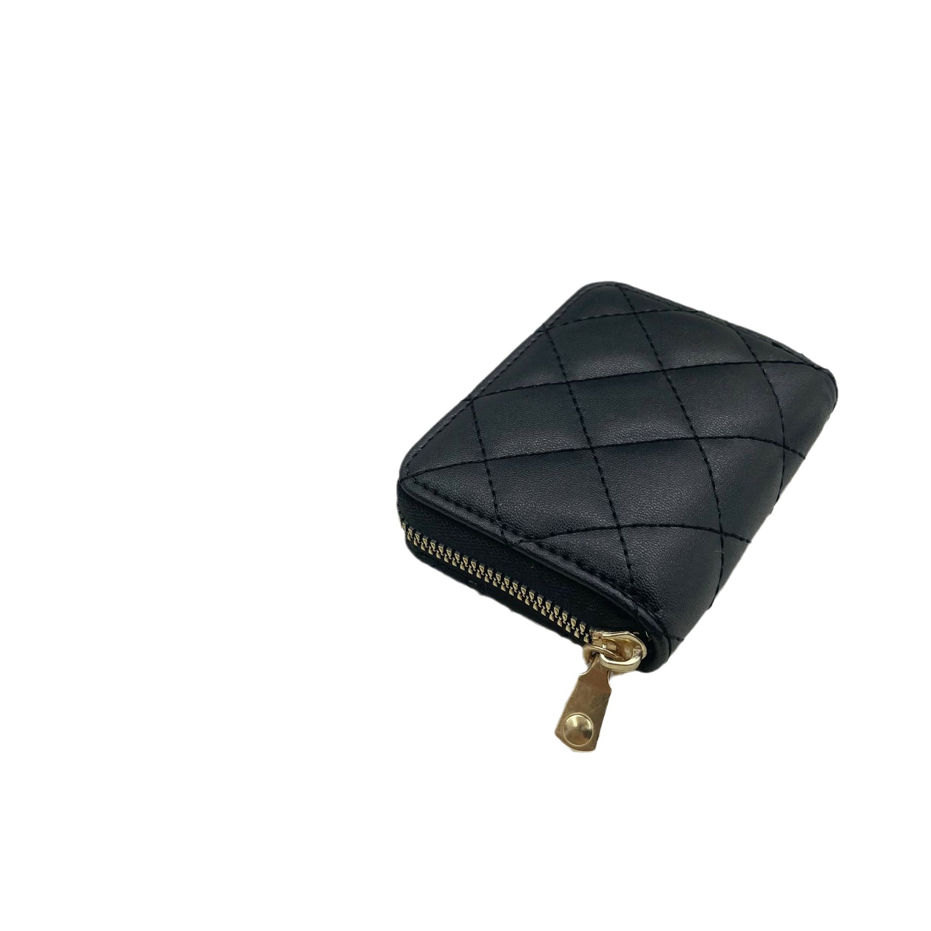 Tarjetero pequeño bordado con diseño rombo, funda protectora de tarjetas para mujer, monedero compacto con 9 ranuras, estilo 2022