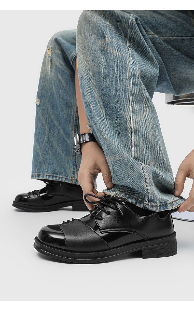 ShoeVault Herren Leder 2025 Neue Casual Herbst Britische Business Formale Hochzeit Square Toe Derby Schuhe_voghion.com