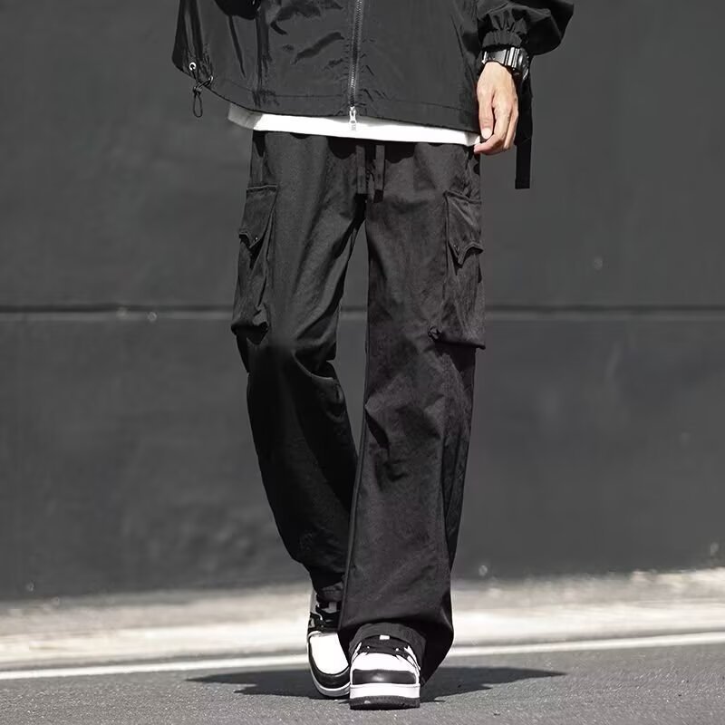 Functional Parachute Cargo Pants for Men, Spring Multi-Pocket Quick-Dry Hiking Pants, American-Style Assault Pants for Spring and Autumn