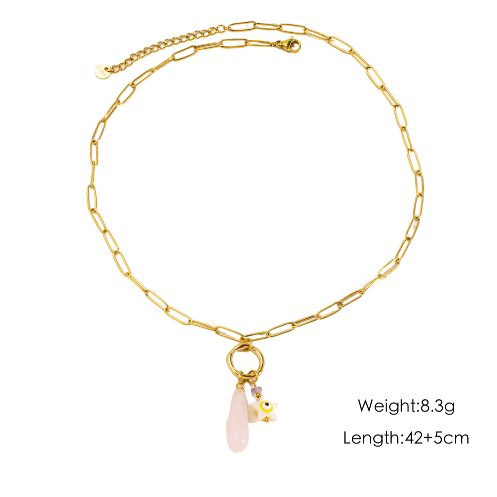 Klobige Halskette Mit Anhängern Für Damen Und Mädchen_voghion.com