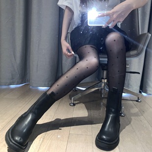 春夏包芯絲可愛小波點小圓點 顯瘦美腿女士連褲襪打底襪蝴蝶絲襪